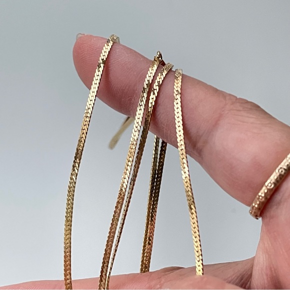 Classic Skinny Herringbone Necklace - Picture 5 of 5